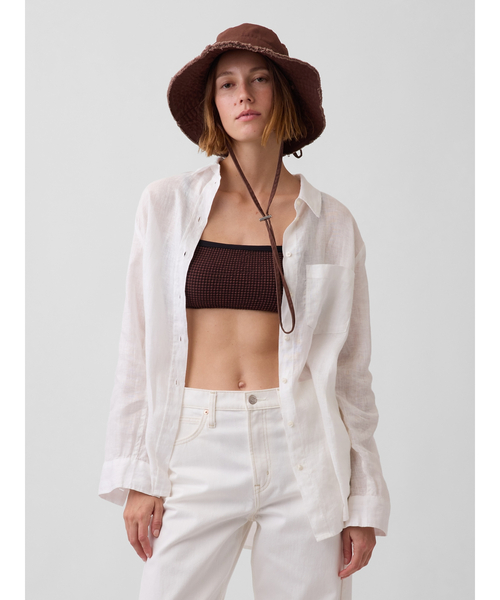 GAP（ギャップ）の「フレイド バケットハット（ハット・レディース・ブラック/インディゴブルー/ライトインディゴブルー/ブラウン・S/M/M/L）」の8枚目の写真