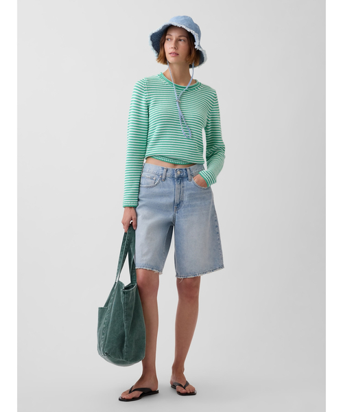 GAP（ギャップ）の「フレイド バケットハット（ハット・レディース・ブラック/インディゴブルー/ライトインディゴブルー/ブラウン・S/M/M/L）」の6枚目の写真