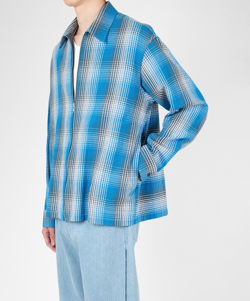 LAD MUSICIAN(ラッドミュージシャン)の「COTTON FLANNEL CHECK FRONT ZIP SHIRT(シャツ/ブラウス・メンズ・ブルー・46/42)」の3枚目の写真