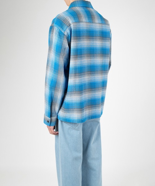 LAD MUSICIAN(ラッドミュージシャン)の「COTTON FLANNEL CHECK FRONT ZIP SHIRT(シャツ/ブラウス・メンズ・ブルー・46/42)」の5枚目の写真