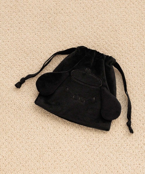 Me%（ミィパーセント）の「【ポムポムプリン】ぬいキンチャクポーチ 631400（ポーチ・レディース・ブラック/ブラウン/イエロー系その他・FREE）」の2枚目の写真