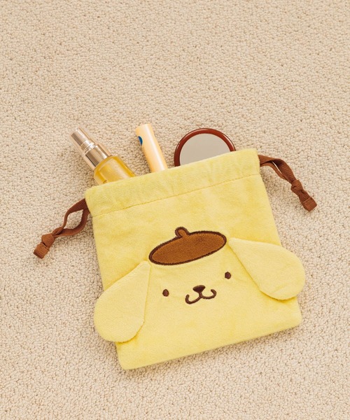 Me%（ミィパーセント）の「【ポムポムプリン】ぬいキンチャクポーチ 631400（ポーチ・レディース・ブラック/ブラウン/イエロー系その他・FREE）」の5枚目の写真