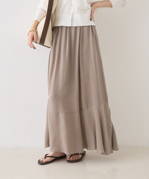 Rouge vif（ルージュヴィフ）の「キュプラフィブリルイージーギャザースカート（スカート・レディース・グレー/グレイッシュベージュ・フリー）」の13枚目の写真