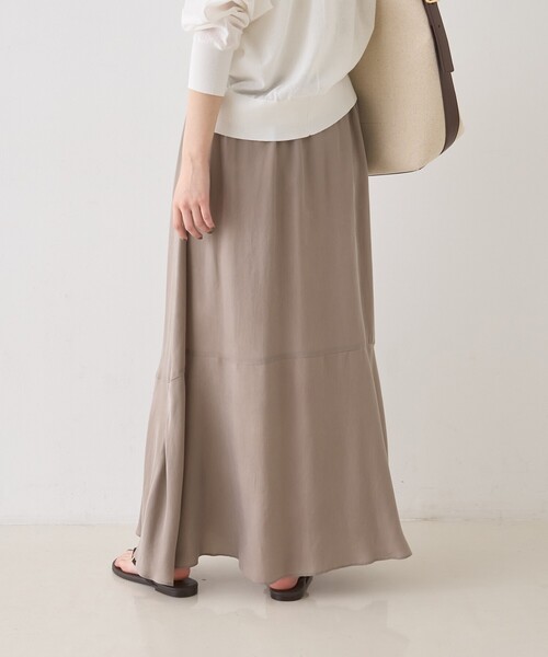 Rouge vif（ルージュヴィフ）の「キュプラフィブリルイージーギャザースカート（スカート・レディース・グレー/グレイッシュベージュ・フリー）」の14枚目の写真