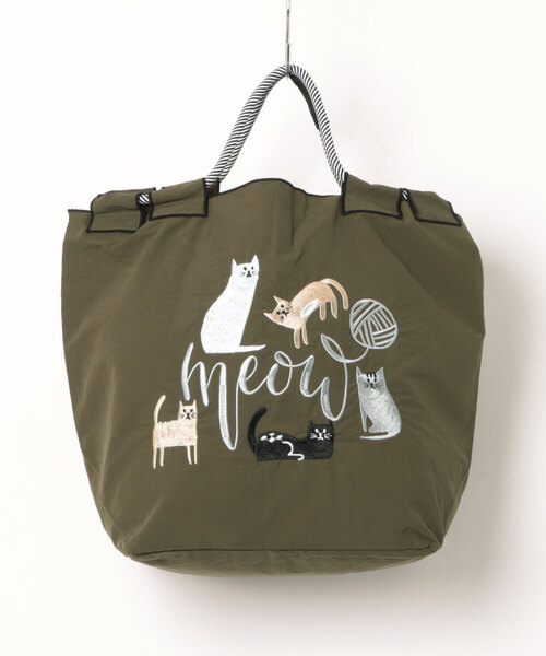 A BAG OF CHIPS（アバッグオブチップス）の「8begin bag(Sサイズ)総刺繍エコバッグ（トートバッグ・レディース・グレー系その他/ベビーピンク/アイボリー/ブルー/グレー/ライトブラウン/ピンク/ダークブラウン/ネイビー/マスタード/キナリ/ブルー系その他/ベージュ・FREE）」の5枚目の写真