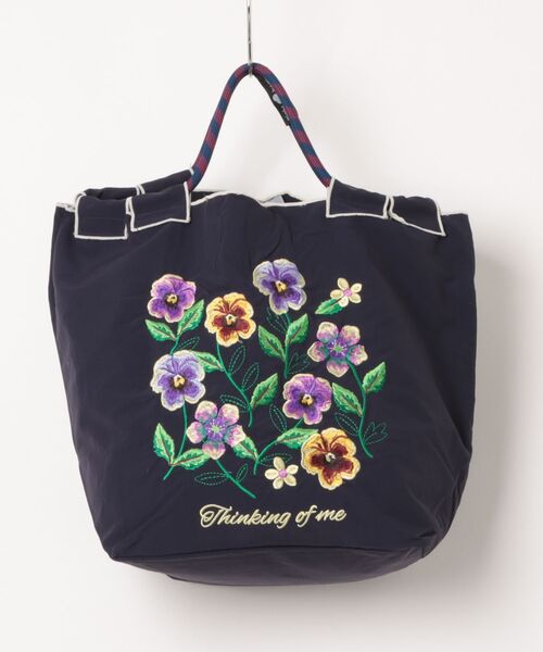 A BAG OF CHIPS（アバッグオブチップス）の「8begin bag(Sサイズ)総刺繍エコバッグ（トートバッグ・レディース・グレー系その他/ベビーピンク/アイボリー/ブルー/グレー/ライトブラウン/ピンク/ダークブラウン/ネイビー/マスタード/キナリ/ブルー系その他/ベージュ・FREE）」の10枚目の写真