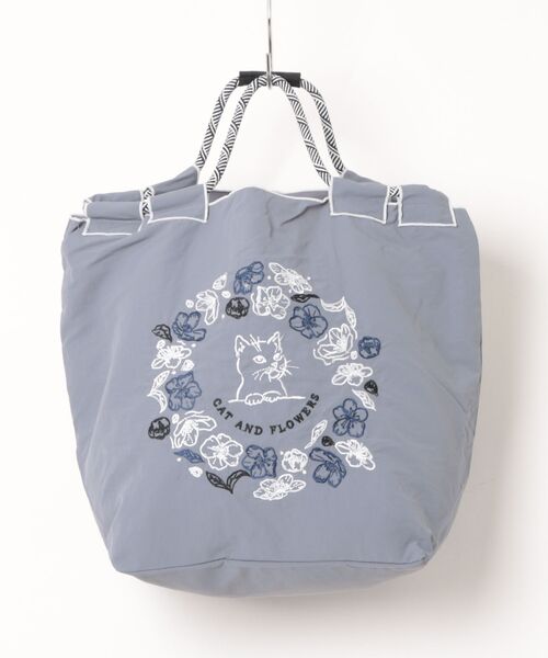A BAG OF CHIPS（アバッグオブチップス）の「8begin bag(Sサイズ)総刺繍エコバッグ（トートバッグ・レディース・グレー系その他/ベビーピンク/アイボリー/ブルー/グレー/ライトブラウン/ピンク/ダークブラウン/ネイビー/マスタード/キナリ/ブルー系その他/ベージュ・FREE）」の3枚目の写真
