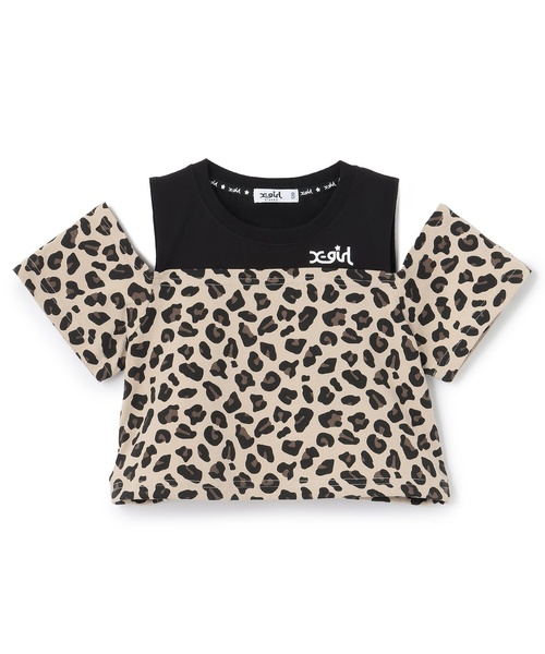 X-girl Stages(エックスガールステージス)の「アソート総柄肩あき半袖Tシャツ(Tシャツ/カットソー・キッズ・ベージュ/グリーン/オフホワイト・120cm/130cm/140cm/90cm/100cm/110cm)」の13枚目の写真