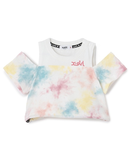 X-girl Stages(エックスガールステージス)の「アソート総柄肩あき半袖Tシャツ(Tシャツ/カットソー・キッズ・ベージュ/グリーン/オフホワイト・120cm/130cm/140cm/90cm/100cm/110cm)」の14枚目の写真