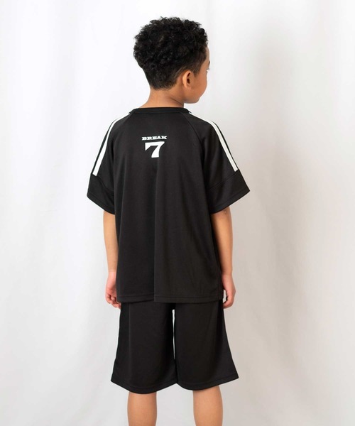 FARM(ファーム)の「メッシュラインTシャツ(Tシャツ/カットソー・キッズ・ネイビー/ブラック・130cm/140cm/150cm/160cm)」の7枚目の写真