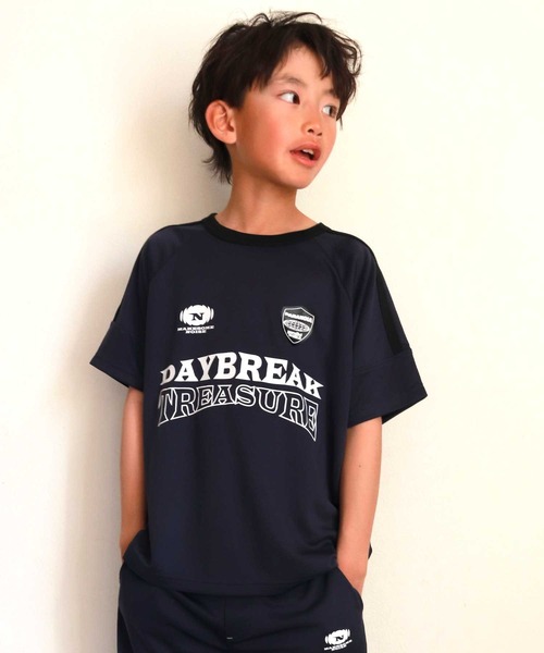 FARM(ファーム)の「メッシュラインTシャツ(Tシャツ/カットソー・キッズ・ネイビー/ブラック・130cm/140cm/150cm/160cm)」の8枚目の写真