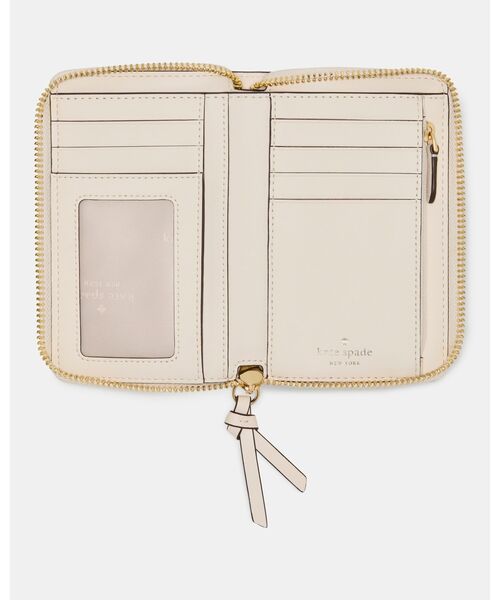 kate spade new york（ケイトスペード ニューヨーク）の「ノット ストロー ミディアム ウォレット（財布・レディース・ベージュ・ONESIZE）」の3枚目の写真