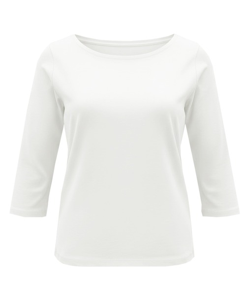 coca(coca)(コカ)の「7分丈ボートネックスムーストップス(Tシャツ/カットソー・レディース・ブラック/ホワイト・XL/S/M/L)」の5枚目の写真