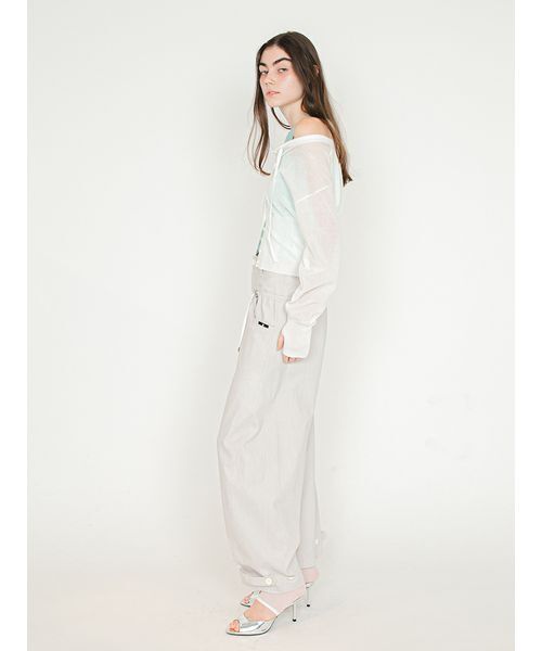 SORIN(ソリン )の「Dolman Sleeves Sheer Cardigan/ドルマンスリーブ シアー カーディガン(カーディガン/ボレロ・レディース・ホワイト/ブラック/ミント・38)」の4枚目の写真
