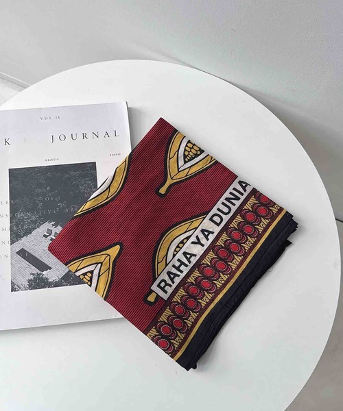 AS KNOW AS plus（アズノゥアズプラス）の「アフリカンプリント大判スカーフ 100 × 100（バンダナ/スカーフ・レディース・E/D/C/A/B・FREE）」の16枚目の写真