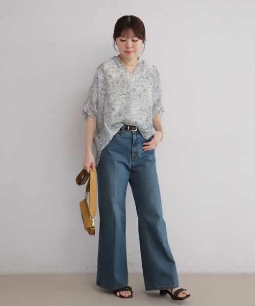 モノトーンフラワーPT スキッパードルマンブラウス | NOMBRE IMPAIR