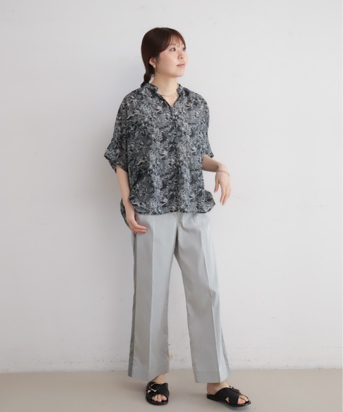 モノトーンフラワーPT スキッパードルマンブラウス | NOMBRE IMPAIR