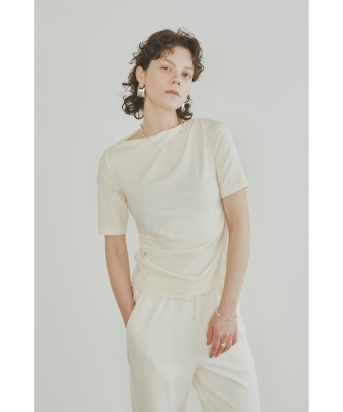 Muel Chic(ミュエルシック)の「Frow 2way CS フロウ2wayカットソー(Tシャツ/カットソー・レディース・ライトブルー/アイボリー/ブラック/レッド/グリーン・FREE)」の12枚目の写真