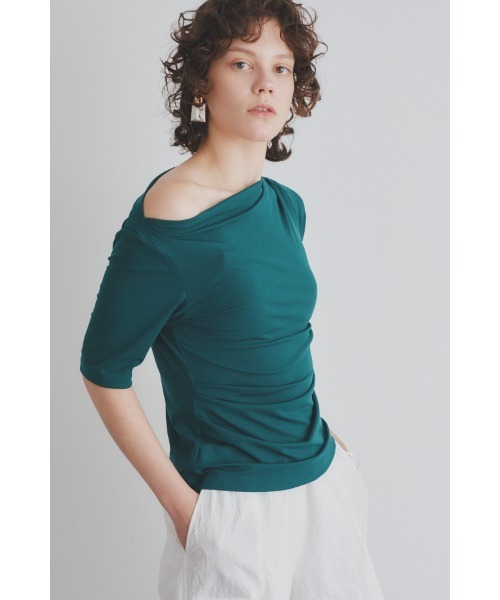 Muel Chic(ミュエルシック)の「Frow 2way CS フロウ2wayカットソー(Tシャツ/カットソー・レディース・ライトブルー/アイボリー/ブラック/レッド/グリーン・FREE)」の20枚目の写真