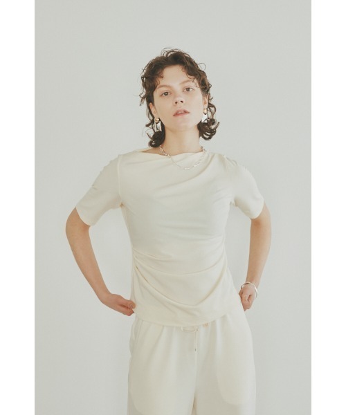 Muel Chic(ミュエルシック)の「Frow 2way CS フロウ2wayカットソー(Tシャツ/カットソー・レディース・ライトブルー/アイボリー/ブラック/レッド/グリーン・FREE)」の13枚目の写真