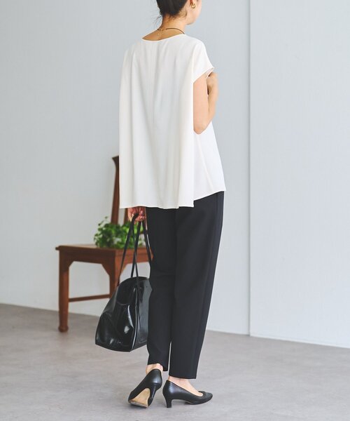 LIVETART(リヴェタート)の「バックサテンフレンチブラウス《LIVETART》(シャツ/ブラウス・レディース・ブラック/アイボリー・FREE)」の7枚目の写真