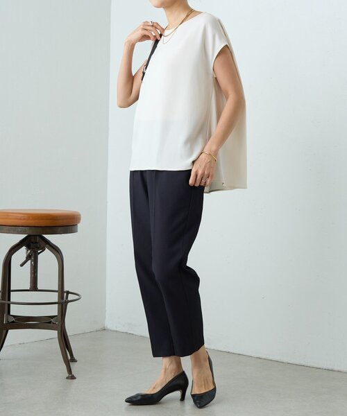 LIVETART(リヴェタート)の「バックサテンフレンチブラウス《LIVETART》(シャツ/ブラウス・レディース・ブラック/アイボリー・FREE)」の12枚目の写真