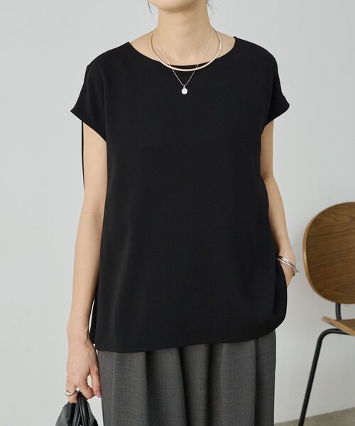 LIVETART(リヴェタート)の「バックサテンフレンチブラウス《LIVETART》(シャツ/ブラウス・レディース・ブラック/アイボリー・FREE)」の17枚目の写真