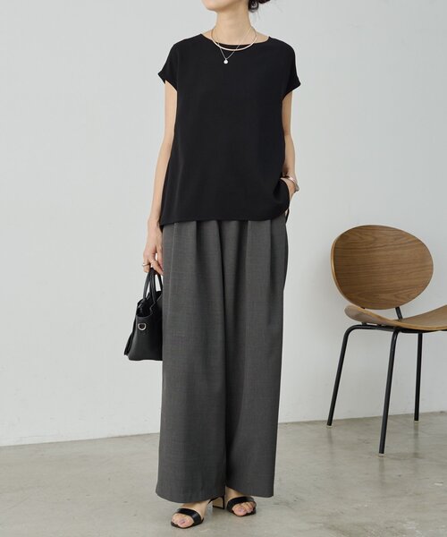 LIVETART(リヴェタート)の「バックサテンフレンチブラウス《LIVETART》(シャツ/ブラウス・レディース・ブラック/アイボリー・FREE)」の20枚目の写真