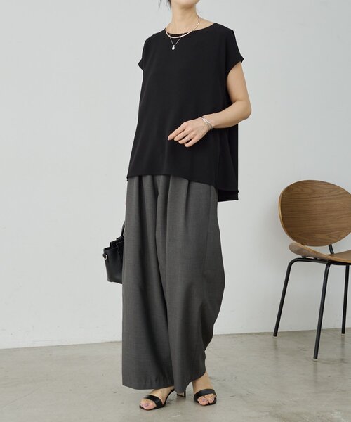 LIVETART(リヴェタート)の「バックサテンフレンチブラウス《LIVETART》(シャツ/ブラウス・レディース・ブラック/アイボリー・FREE)」の21枚目の写真