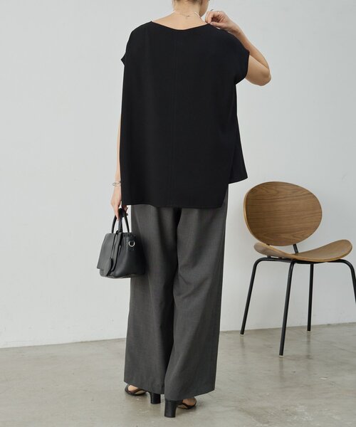 LIVETART(リヴェタート)の「バックサテンフレンチブラウス《LIVETART》(シャツ/ブラウス・レディース・ブラック/アイボリー・FREE)」の22枚目の写真