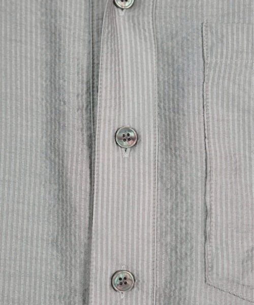 Chikashitsu +（チカシツプラス）の「【Chikashitsu +】soft cropped stripe shirt / 【チカシツプラス】ソフトクロップドストライプ長袖シャツ<着用動画あり>（シャツ/ブラウス・メンズ・ライトグレー/チャコール/ライトカーキ・ONE SIZE）」の12枚目の写真