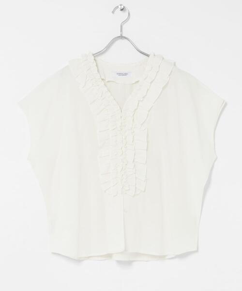 URBAN RESEARCH Sonny Label(アーバンリサーチサニーレーベル)の「Vネックフリルカラーブラウス(シャツ/ブラウス・レディース・ブラック/オフホワイト/ブルー/イエロー・FREE)」の12枚目の写真
