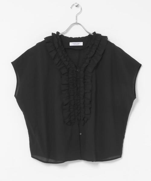 URBAN RESEARCH Sonny Label(アーバンリサーチサニーレーベル)の「Vネックフリルカラーブラウス(シャツ/ブラウス・レディース・ブラック/オフホワイト/ブルー/イエロー・FREE)」の21枚目の写真