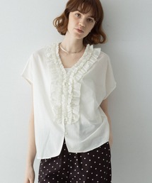 URBAN RESEARCH Sonny Label（アーバンリサーチサニーレーベル）の「Vネックフリルカラーブラウス（シャツ/ブラウス）」