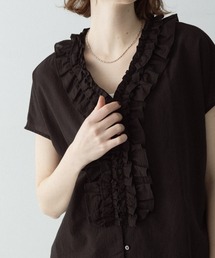 URBAN RESEARCH Sonny Label（アーバンリサーチサニーレーベル）の「Vネックフリルカラーブラウス（シャツ/ブラウス）」