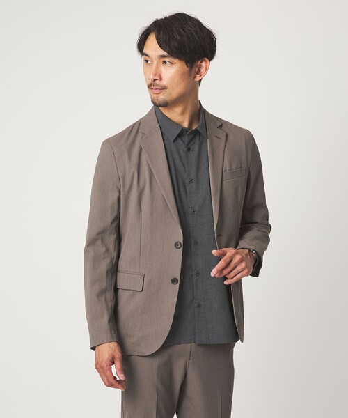 green label relaxing(グリーンレーベルリラクシング)の「【WEB限定】JUST fit エアリーカルゼ ナロー セットアップ-2WAYストレッチ・吸水速乾-(セットアップ・メンズ・ダークグレー/ネイビー/モカ・XL/S/L/XS/XXL/M)」の8枚目の写真