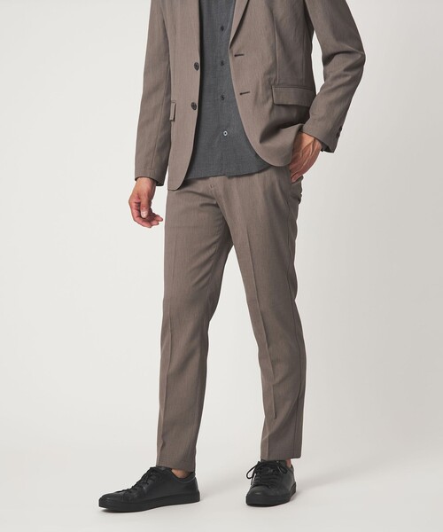 green label relaxing(グリーンレーベルリラクシング)の「【WEB限定】JUST fit エアリーカルゼ ナロー セットアップ-2WAYストレッチ・吸水速乾-(セットアップ・メンズ・ダークグレー/ネイビー/モカ・XL/S/L/XS/XXL/M)」の9枚目の写真
