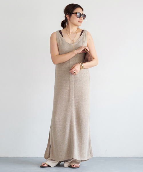 Deuxieme Classe(ドゥーズィエムクラス)の「Lily Linen ワンピース(ワンピース・レディース・ベージュ・38/36)」の2枚目の写真