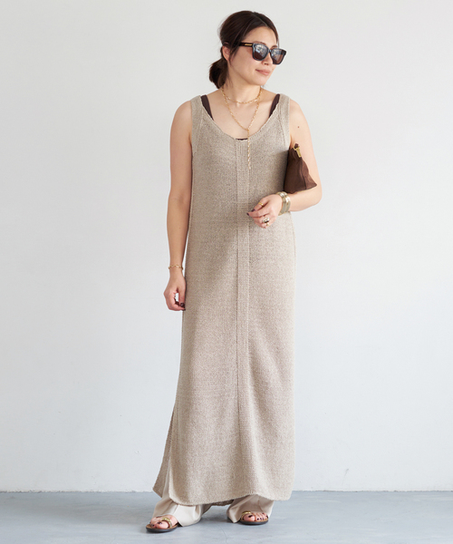 Deuxieme Classe(ドゥーズィエムクラス)の「Lily Linen ワンピース(ワンピース・レディース・ベージュ・38/36)」の3枚目の写真