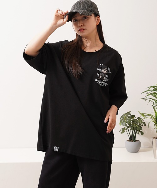 1111clothing（ワンフォークロージング）の「【2ND ARCHIVE】猫転写グラフィック オーバーサイズ半袖Tシャツ / ビッグシルエット / ユニセックス（Tシャツ/カットソー・メンズ・ホワイト/ブラック/ピンク/ライトグリーン・FREE）」の12枚目の写真