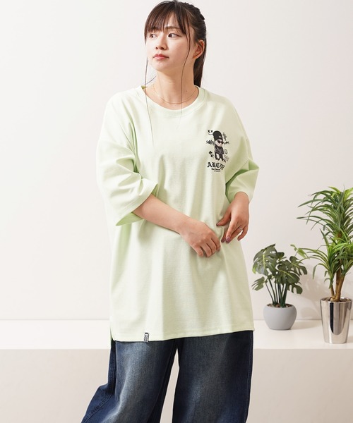 1111clothing（ワンフォークロージング）の「【2ND ARCHIVE】猫転写グラフィック オーバーサイズ半袖Tシャツ / ビッグシルエット / ユニセックス（Tシャツ/カットソー・メンズ・ホワイト/ブラック/ピンク/ライトグリーン・FREE）」の19枚目の写真