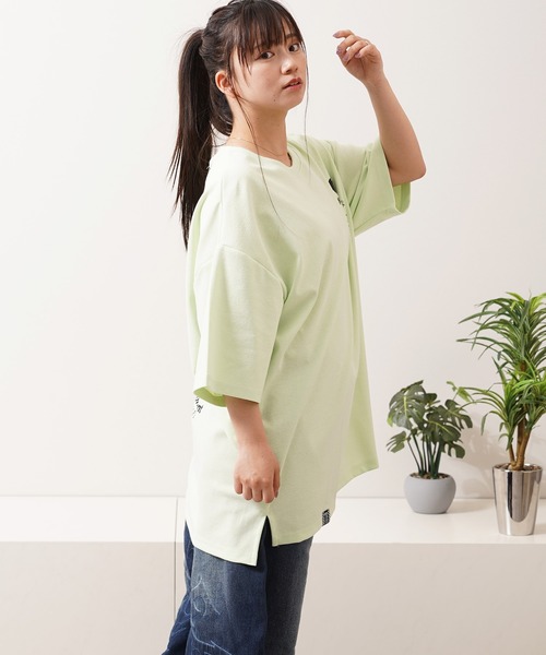 1111clothing（ワンフォークロージング）の「【2ND ARCHIVE】猫転写グラフィック オーバーサイズ半袖Tシャツ / ビッグシルエット / ユニセックス（Tシャツ/カットソー・メンズ・ホワイト/ブラック/ピンク/ライトグリーン・FREE）」の21枚目の写真