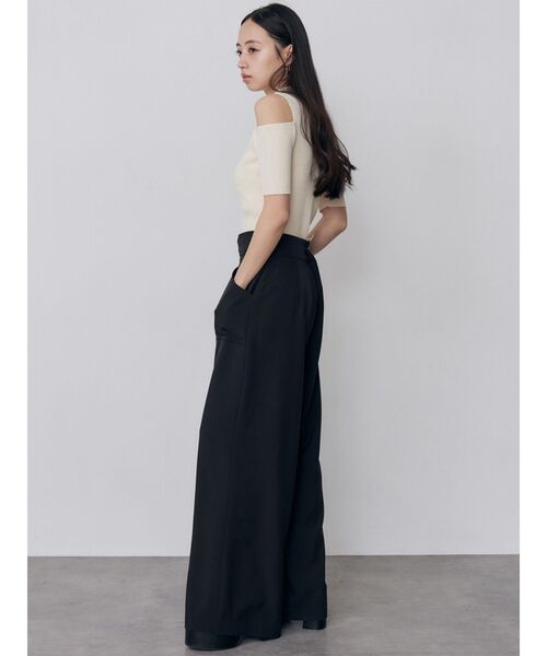 MURUA（ムルーア）の「ショルダーカットZIPハーフニット　夏服（ニット/セーター・レディース・ブラック/アイボリー/ピンク/イエロー・FREE）」の21枚目の写真