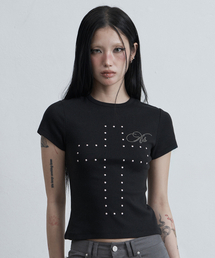 クロスホットフィックスTシャツブラック