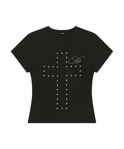 as you are(アズユーアー)の「クロスホットフィックスTシャツブラック(Tシャツ/カットソー・レディース・その他・OS)」の4枚目の写真