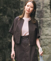 ライトタイプライター フロントタック ショートブルゾン