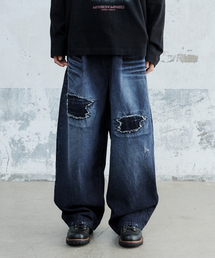 MAISON MINED（メゾンミネド）の「DESTROYED WASHING DENIM PANTS MID BLUE（デニムパンツ）」