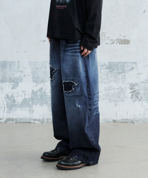 MAISON MINED(メゾンミネド)の「DESTROYED WASHING DENIM PANTS MID BLUE(デニムパンツ・メンズ・その他・SMALL/MEDIUM/LARGE)」の12枚目の写真