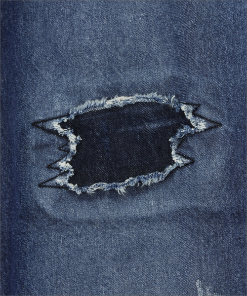 MAISON MINED(メゾンミネド)の「DESTROYED WASHING DENIM PANTS MID BLUE(デニムパンツ・メンズ・その他・SMALL/MEDIUM/LARGE)」の5枚目の写真