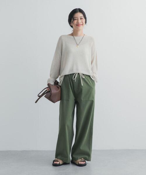 URBAN RESEARCH DOORS（アーバンリサーチドアーズ）の「コットンベーカーパンツ（その他パンツ・レディース・ホワイト系その他/カーキ・SMALL/MEDIUM）」の14枚目の写真